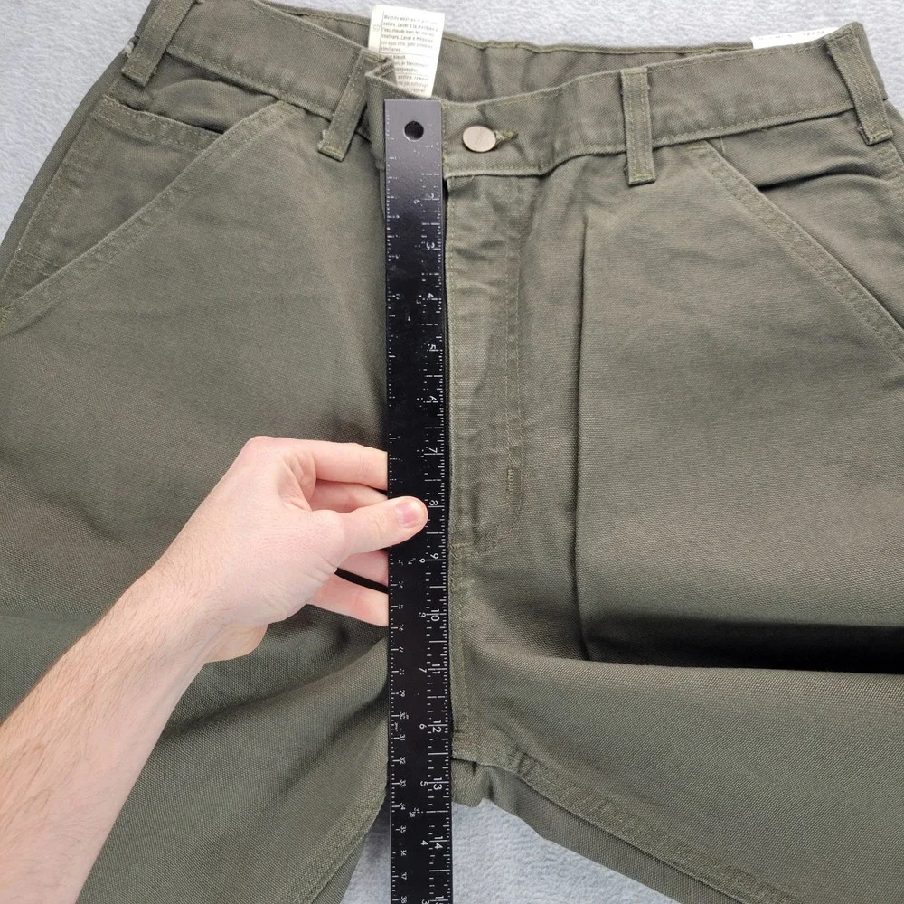 Carhartt B11 MOS Washed Duck Work Dungaree Men 32x34 Moss Green Carpenter Pants‎